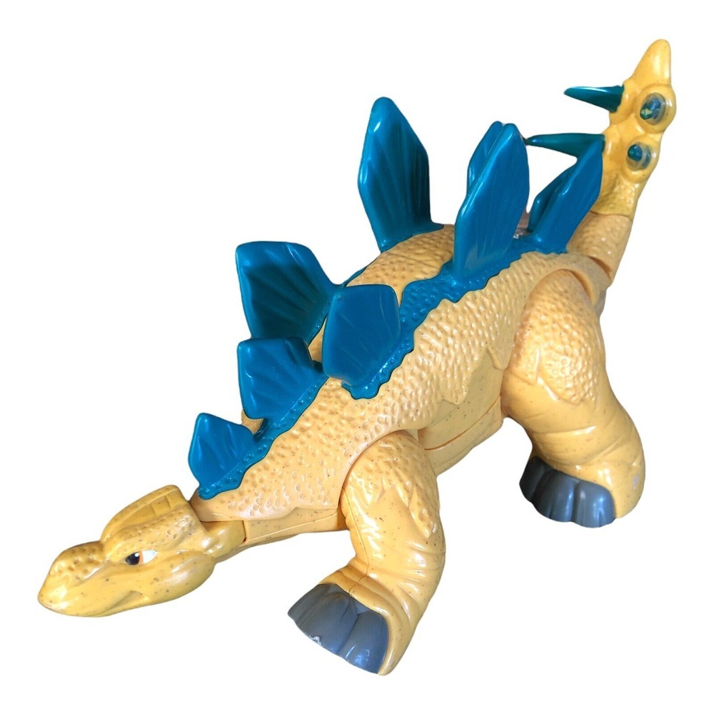 2011 Fisher-Price Yellow Dinosaur Toy Imaginext Stegosaurus Heavy Duty 15" Toy